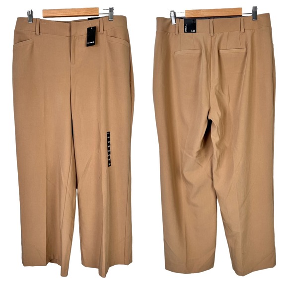 torrid Pants - TORRID Women's 14 Tan Structured Wide Leg Dress Pants‎ Career Work Trousers NWT